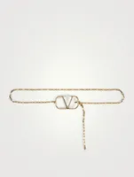 Crystal VLOGO Signature Chain Belt