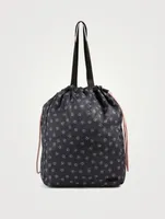 Recycled Tech Drawstring Tote Bag In Smiley Print