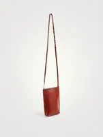 Recycled Leather Crossbody Phone Bag