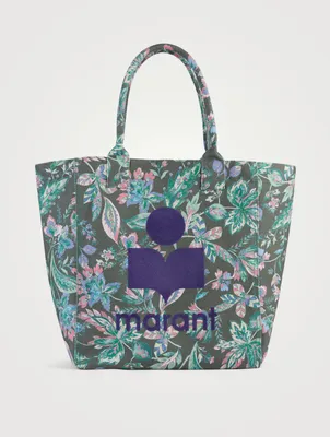 Yenky Canvas Tote Bag In Floral Print With Logo