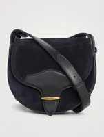 Botsy Suede Crossbody Saddle Bag