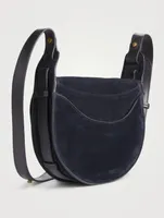 Botsy Suede Crossbody Saddle Bag