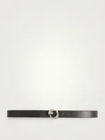 G Chain Buckle Leather Reversible Belt