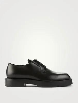 Squared Leather Derby Shoes