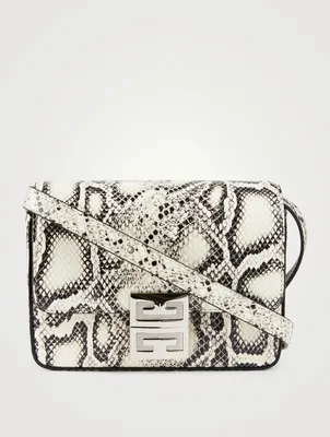 Small 4G Leather Crossbody Bag In Snake Print