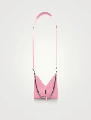 Mini Cut Out Leather Bag With Chain
