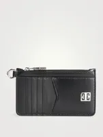 4G Leather Zippered Card Holder