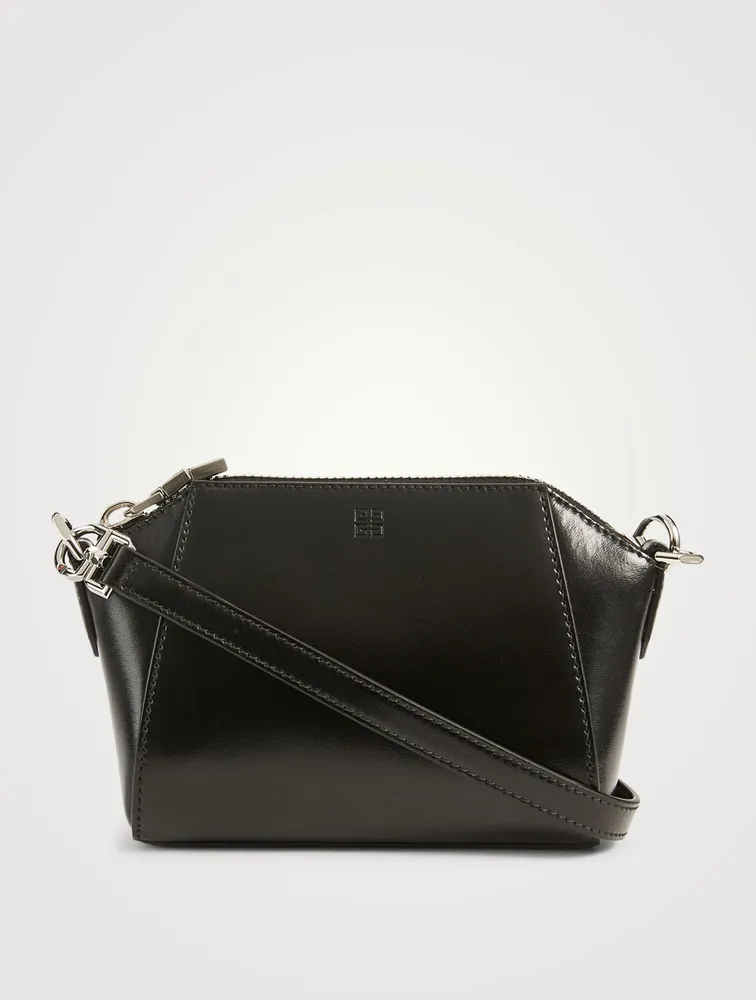 Nano Antigona Leather Crossbody Bag