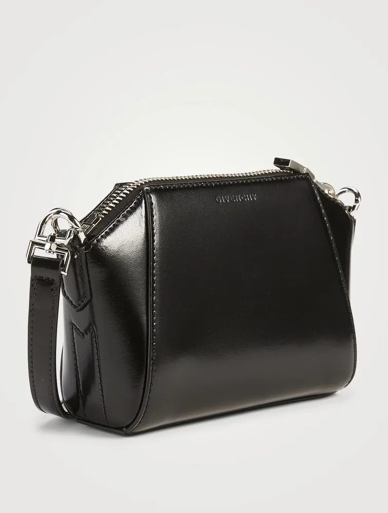 Nano Antigona Leather Crossbody Bag