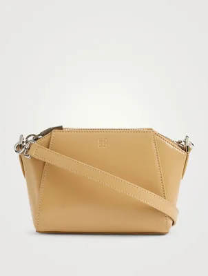 Nano Antigona Leather Crossbody Bag