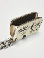 Bike Leather Chain Wallet In Print