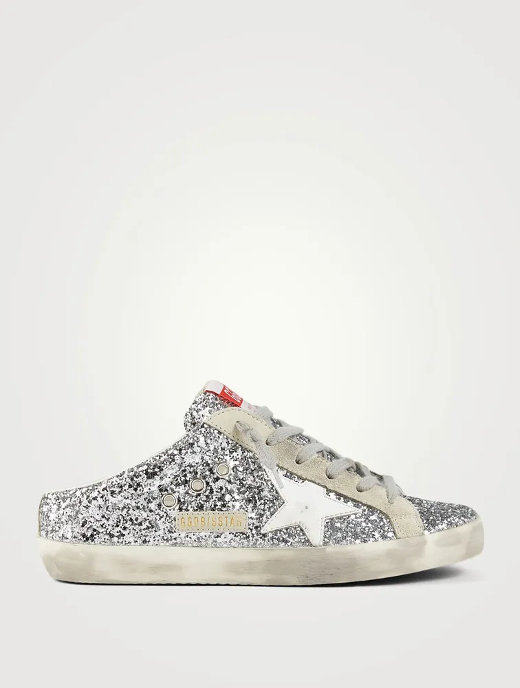 Super-Star Sabot Glitter Mule Sneakers With Leather Star