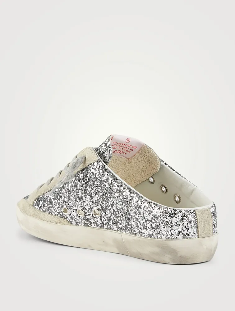 Super-Star Sabot Glitter Mule Sneakers With Leather Star