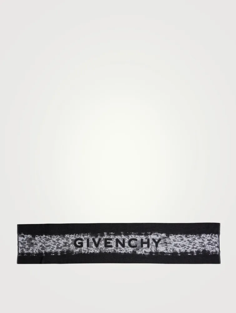 Wool Knit Logo Scarf