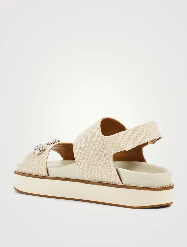 Juta Slingback Sandals with Crystal