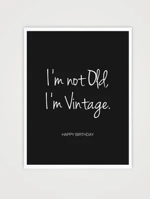 I'm Vintage Birthday Card