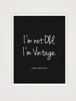 I'm Vintage Birthday Card