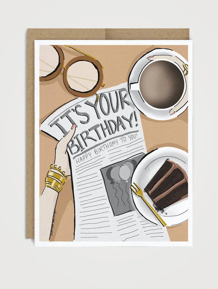 Festive Flat Lay Birthday Card