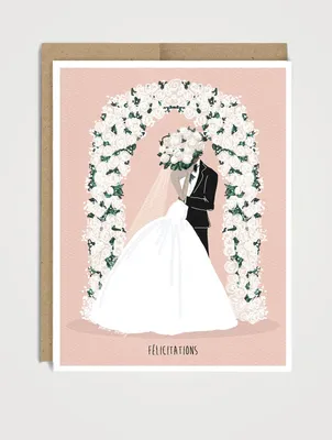 Forever Floral Wedding Card