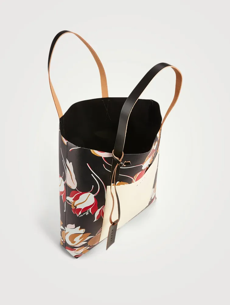 Shopper Tote Bag In Windblown Print