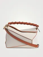 Small Puzzle Edge Leather Bag