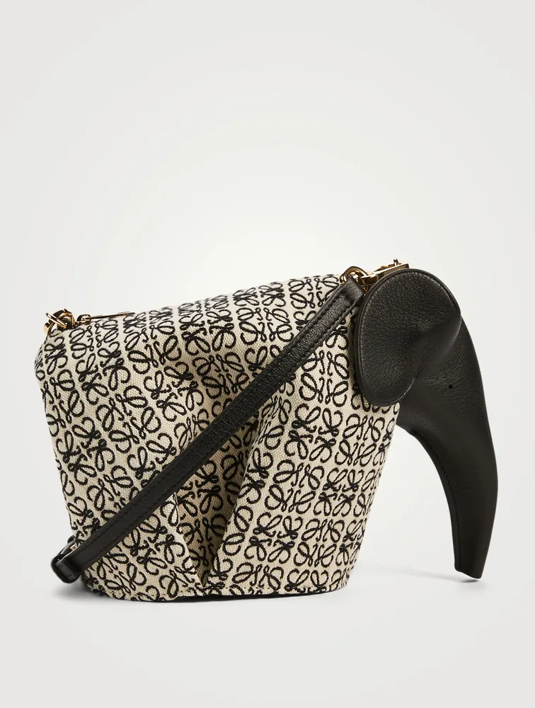 Mini Canvas Anagram Jacquard Elephant Bag