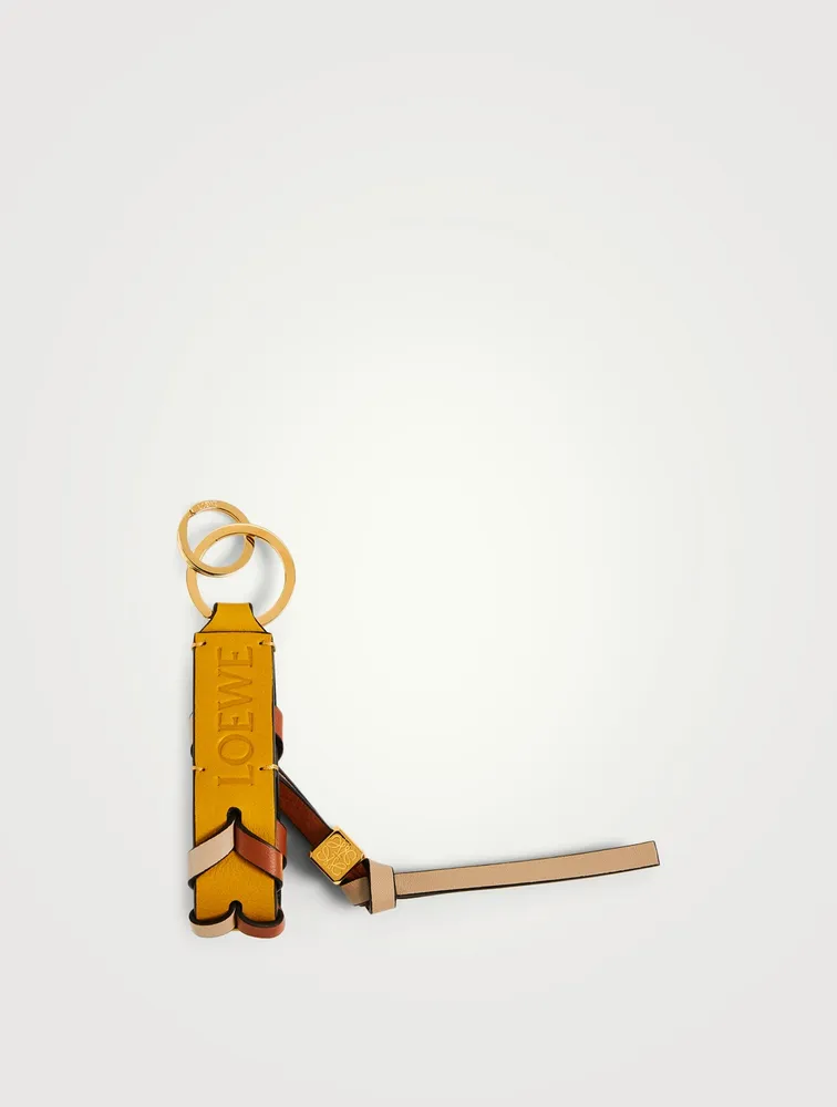 Leather Braided Strap Keyring