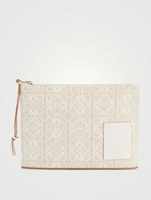 Zip Pouch In Anagram Jacquard