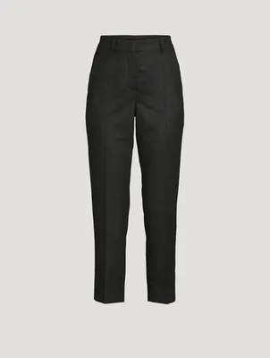 Flavin Stretch Wool Cropped Trousers