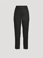 Flavin Stretch Wool Cropped Trousers