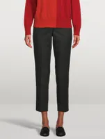 Flavin Stretch Wool Cropped Trousers