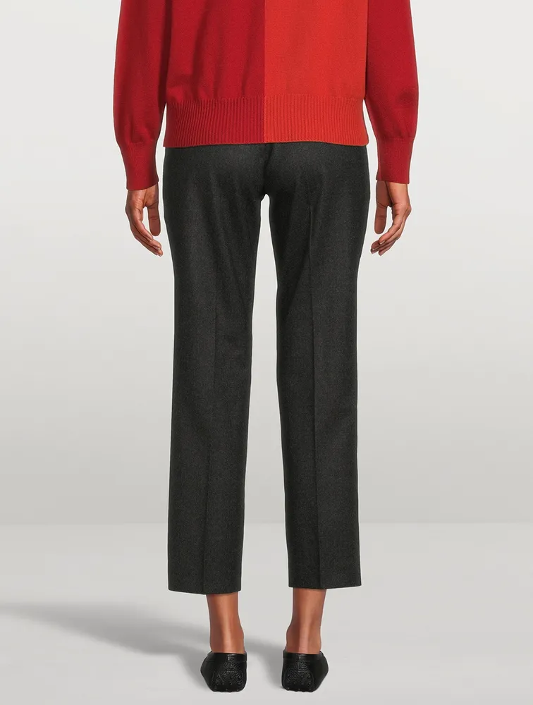 Flavin Stretch Wool Cropped Trousers