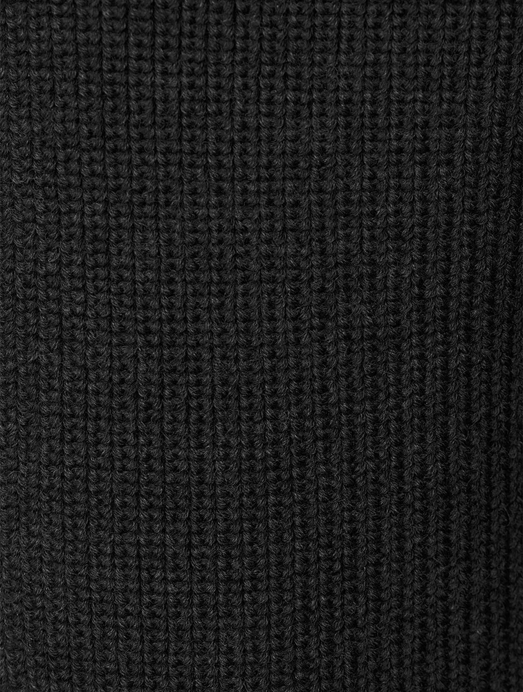 Belted Stretch Wool Cardigan
