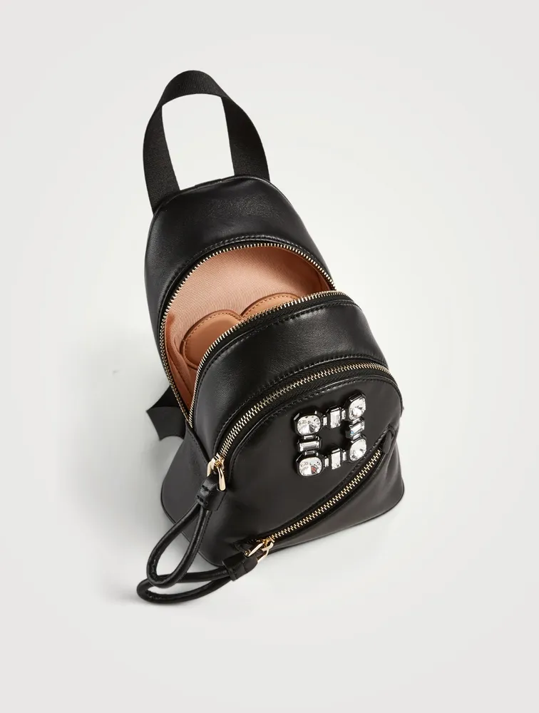 Mini Walky Viv Strass Buckle Leather Backpack