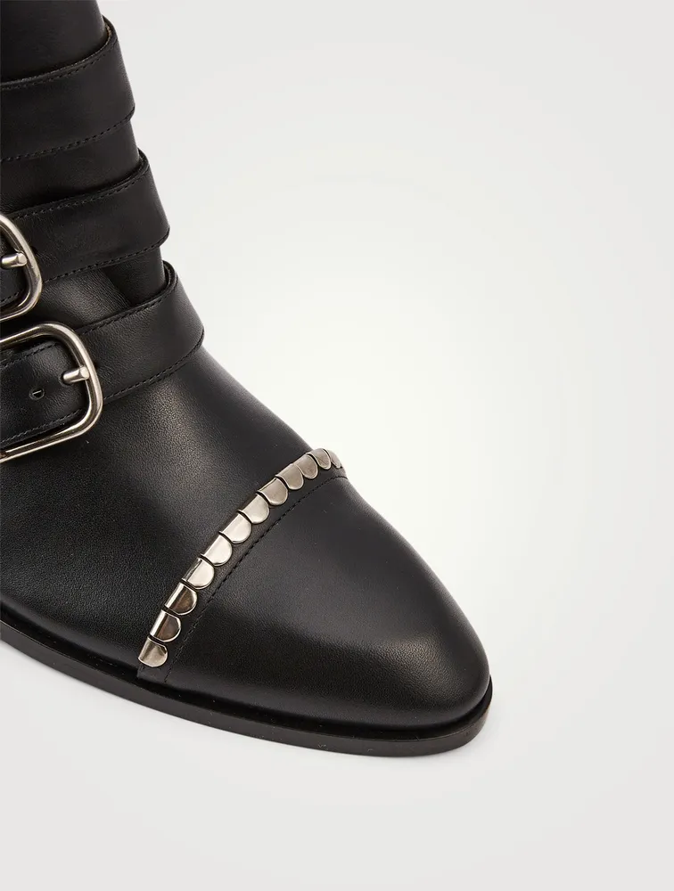 Idol Leather Boots With Buckles