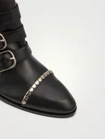 Idol Leather Boots With Buckles
