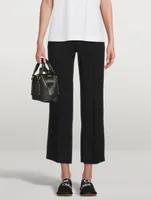 Crepe Straight-Leg Pants