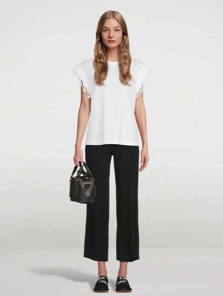 Crepe Straight-Leg Pants