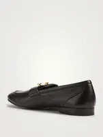 G Chain Leather Loafers