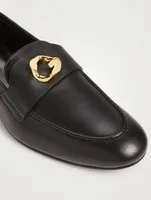 G Chain Leather Loafers