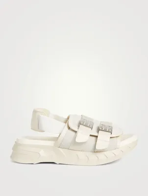 Marshmallow Leather Slingback Sandals