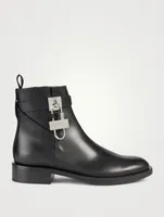 Leather Ankle Boots With Padlock