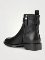 Leather Ankle Boots With Padlock