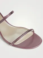 Cleo Crystal Satin Heeled Sandals