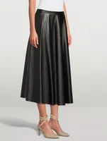 Bettie Ankle-Wrap Metallic Leather Stiletto Pumps