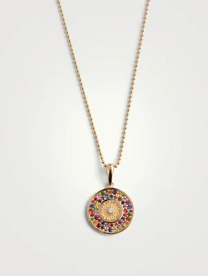 Mini Classique 14K Gold Milly Pendant Necklace With Sapphires And Diamonds