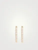 Cléo 14K Gold Geometric Huggie Hoop Earrings With Diamonds