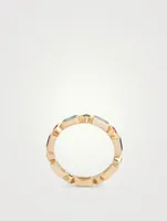 Cléo 14K Gold Geometric Baguette Ring With Multicolour Stones