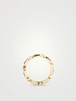 Cléo 14K Gold Geometric Baguette Ring With Multicolour Stones