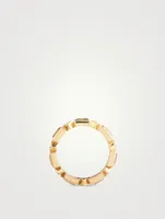 Cléo 14K Gold Geometric Baguette Ring With White Topaz And Diamonds